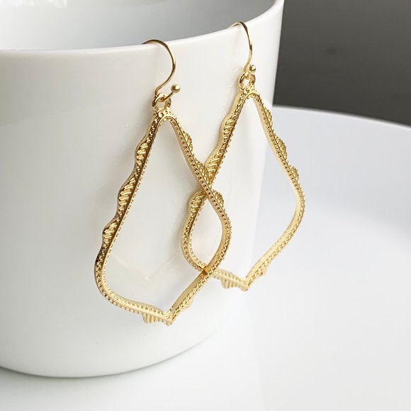 NEW Large Frame Earrings (gold) - Picture 1 of 6